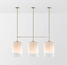 Modern Minimalist Brass Glass Pendant Light for Kitchen Island/Bedroom/Dining Room - L54"*W14"*H36"(L137.16cm*W35.56cm*H91.44cm)Warm LightBlushlighting
