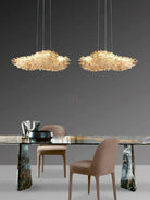 Modern Natural Crystal Wing Chandelier - L25.6"*H10.2"(L65cm*W26cm)AmberWarm LightBlushlighting