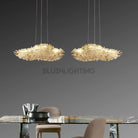 Modern Natural Crystal Wing Chandelier - L25.6"*H10.2"(L65cm*W26cm)AmberWarm LightBlushlighting