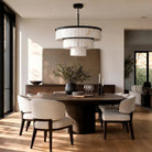 Modern Nature Alabaster 3 Tier Chandelier - BlackBlushlighting