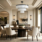 Modern Nature Alabaster 3 Tier Chandelier - BlackBlushlighting