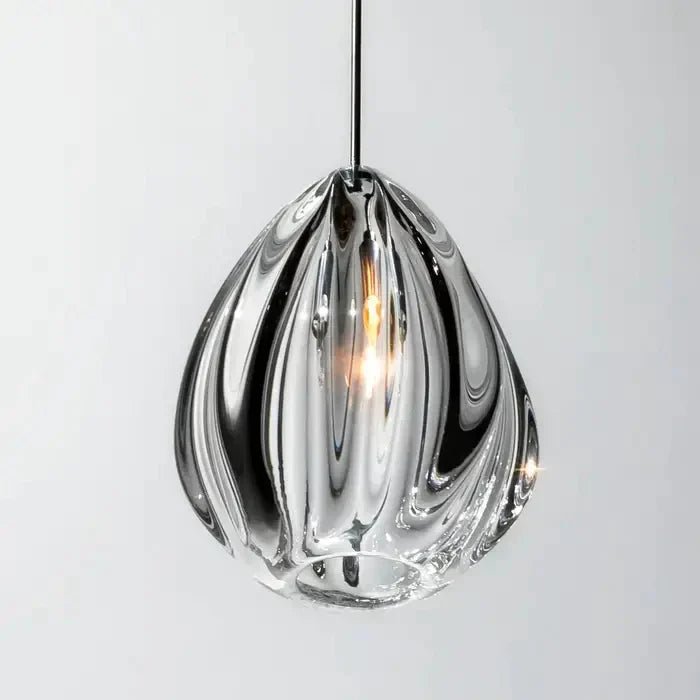 Modern Nordic Style Hand Blown Glass Pendant Crystal Chandelier for Dining Room/Living Room/Stairwell - 10 Lights/D19.7"*H118.1"/18KGRoundWarm LightBlushlighting