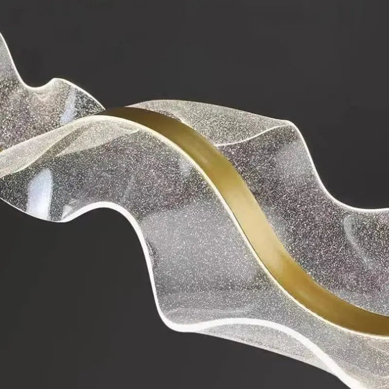 Modern Ocean Wave Pendant Chandelier for Kitchen - Gold38.52” (100 cm)Remote Control (Dimmable)Blushlighting