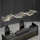 Modern Ocean Wave Pendant Chandelier for Kitchen - Gold38.52” (100 cm)Remote Control (Dimmable)Blushlighting