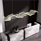 Modern Ocean Wave Pendant Chandelier for Kitchen - Gold38.52” (100 cm)Remote Control (Dimmable)Blushlighting