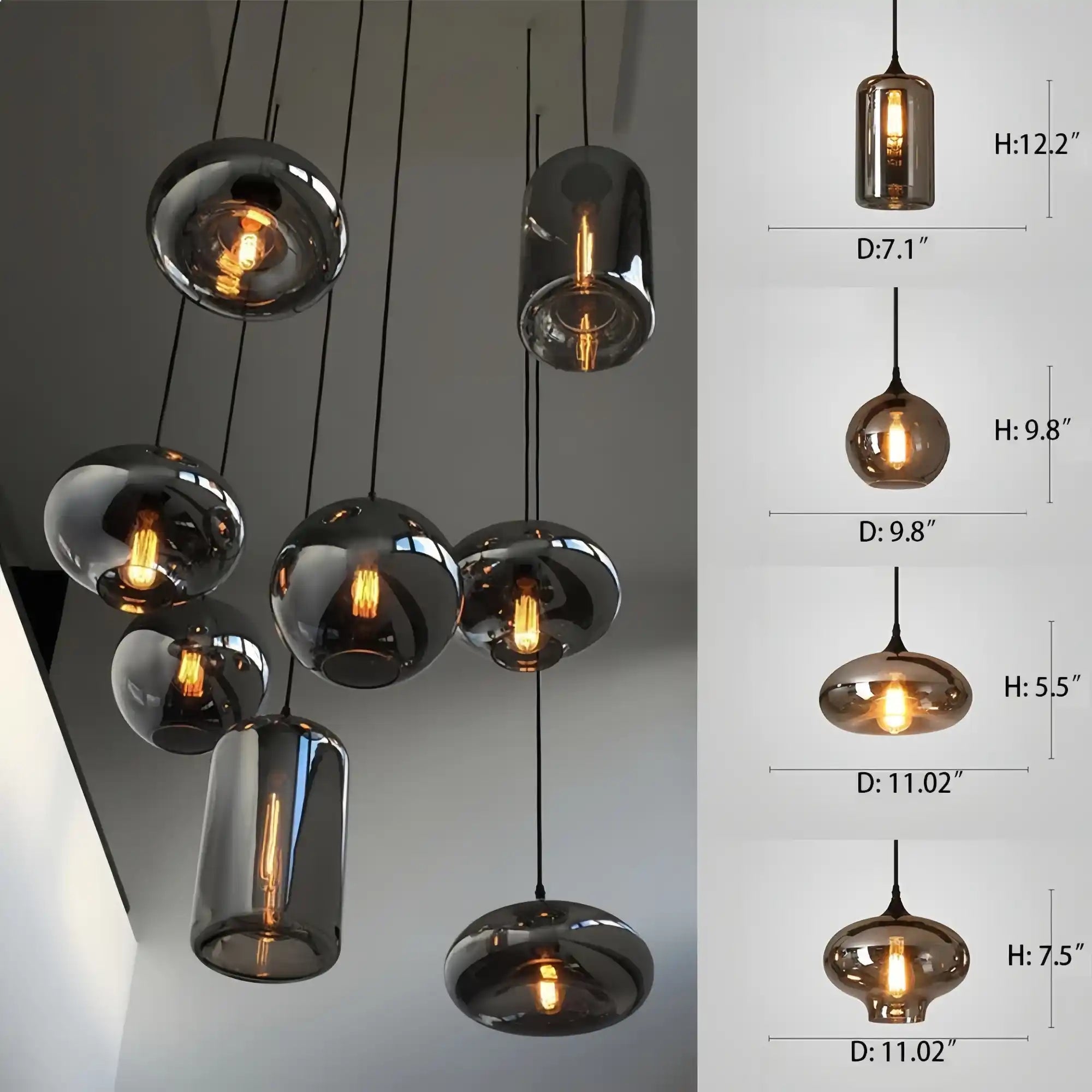 Modern Pendant Fixture light For 2 Story Foyer /Enterway /Staircase - Blushlighting
