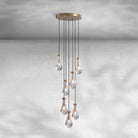 Modern Raindrop Pendant Light - Brass7 LightBlushlighting
