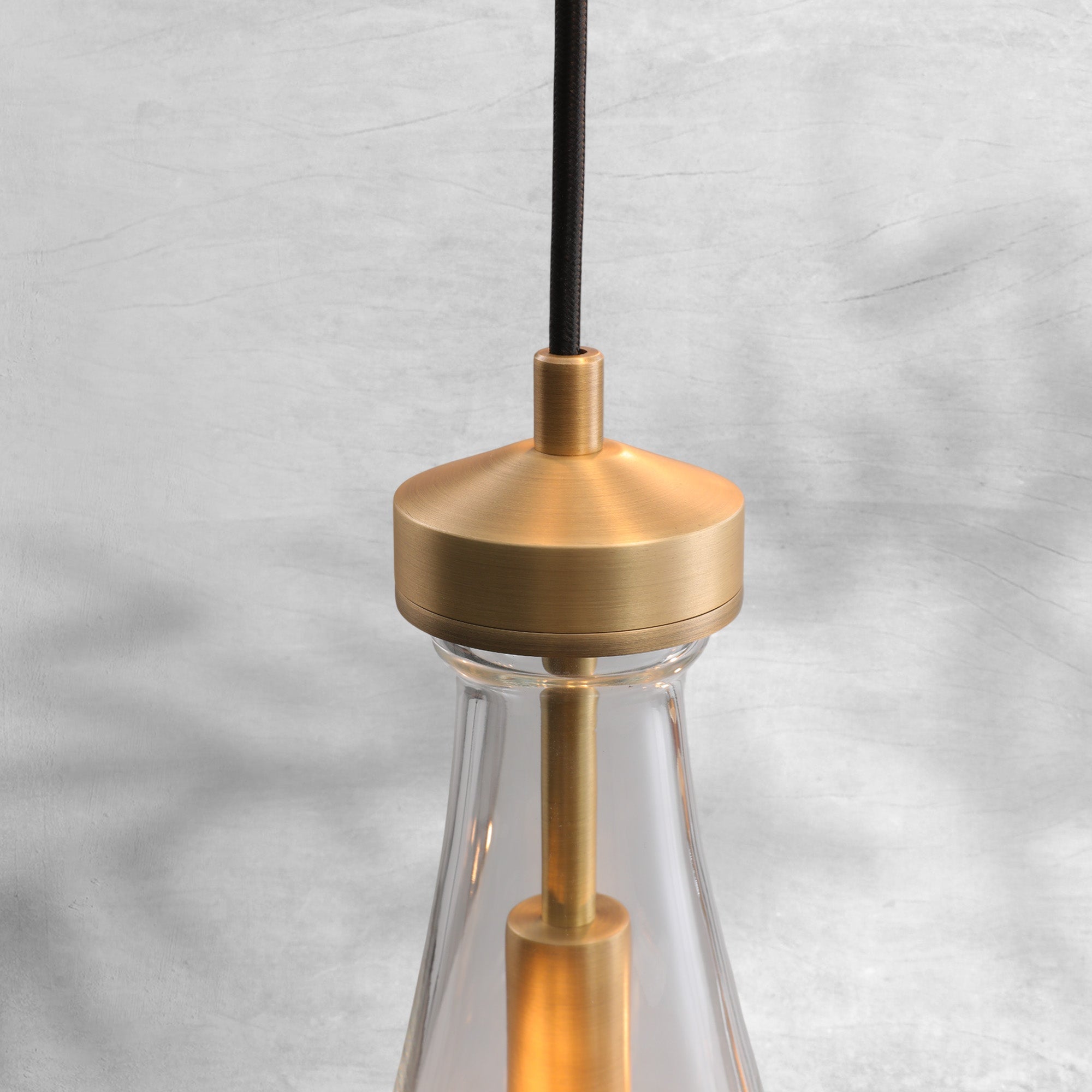 Modern Raindrop Pendant Light - Brass7 LightBlushlighting