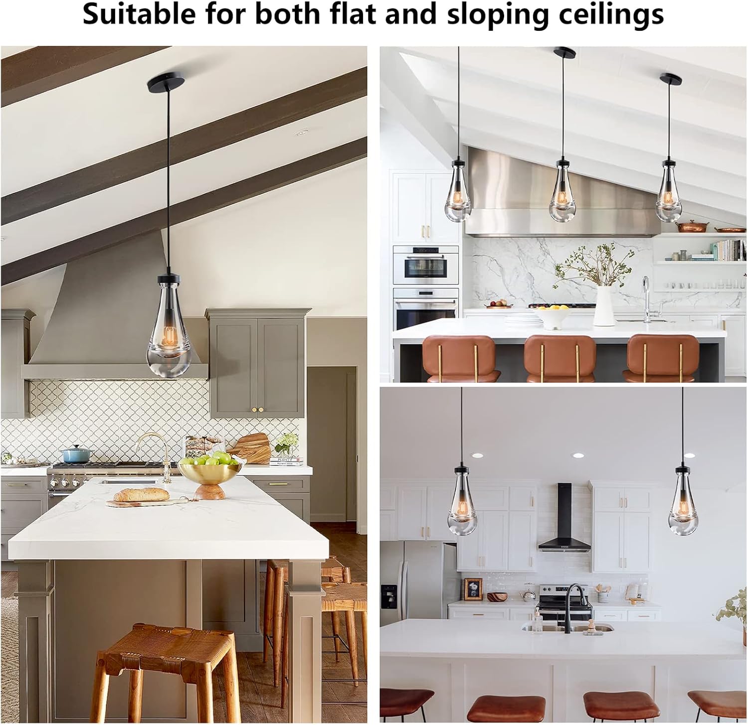 Modern Raindrop Pendant Light - Nickel7 LightBlushlighting