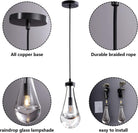 Modern Raindrop Pendant Light - Nickel7 LightBlushlighting