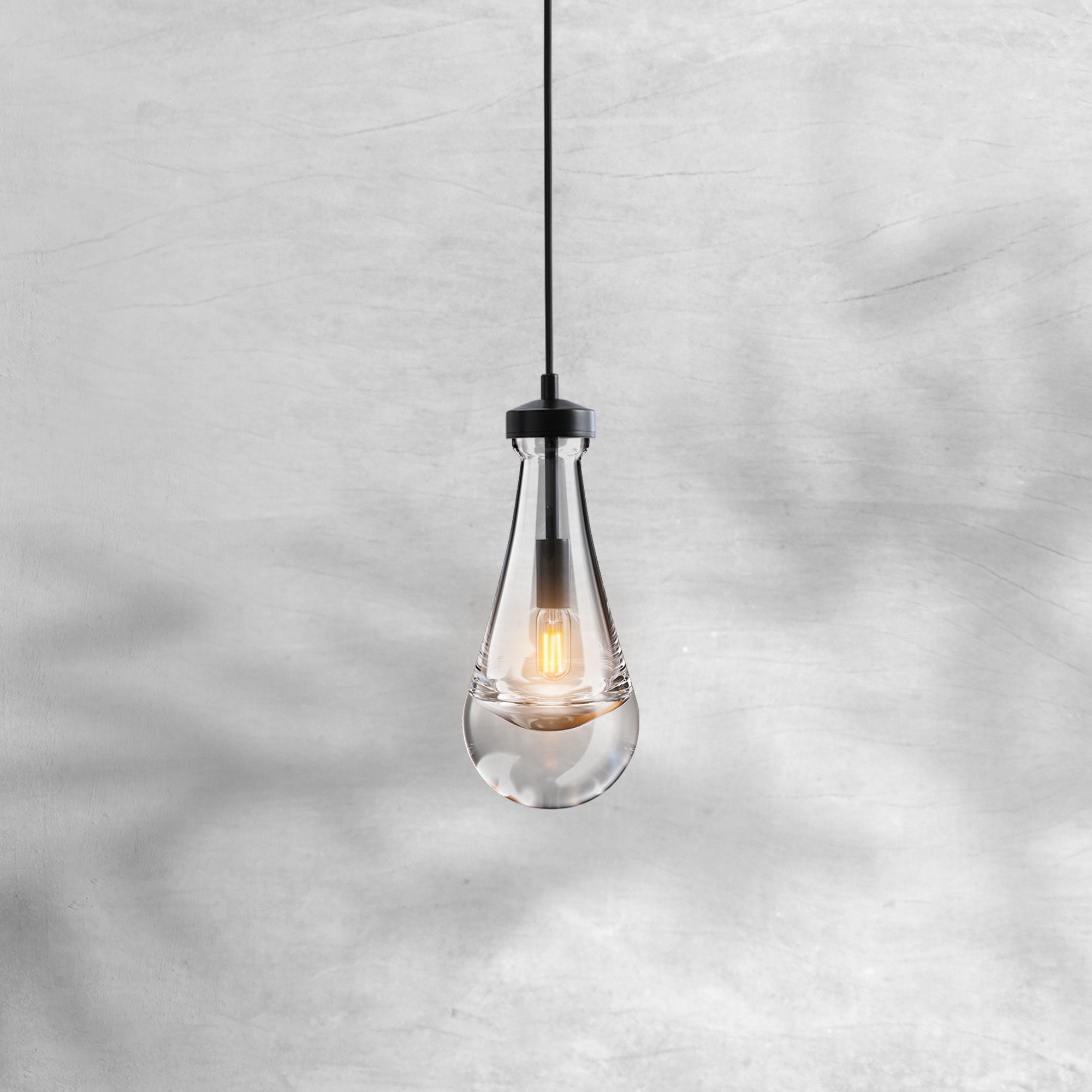 Modern Raindrop Pendant Light - BlackSingleBlushlighting