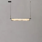 Modern Real Alabaster Chandelier, Linear Chandelier Over Dining Room Chandeliers Kevin Studio Inc   