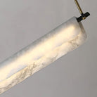 Modern Real Alabaster Chandelier, Linear Chandelier Over Dining Room Chandeliers Kevin Studio Inc   