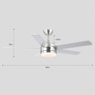 Modern Recessed Ceiling Fan Light - NickelBlushlighting