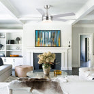 Modern Recessed Ceiling Fan Light - NickelBlushlighting