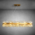 Modern Rectangular Crystal Chandeliers - Rectangle L52''Blushlighting