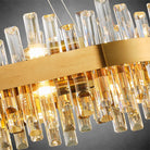 Modern Rectangular Crystal Chandeliers - Rectangle L52''Blushlighting