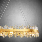 Modern Rectangular Crystal Chandeliers - Rectangle L52''Blushlighting