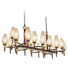 Modern Rectangular Crystal Shade Chandelier for Dining Room - L63"*W27.56"*H31.5"(L160cm*W70cm*H80cm)Blushlighting