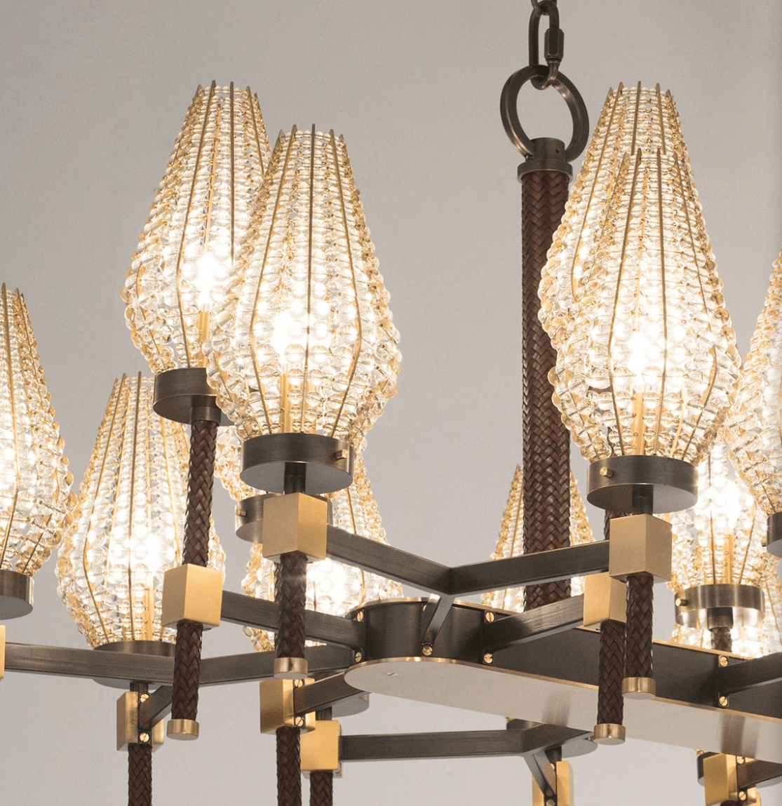 Modern Rectangular Crystal Shade Chandelier for Dining Room - L63"*W27.56"*H31.5"(L160cm*W70cm*H80cm)Blushlighting