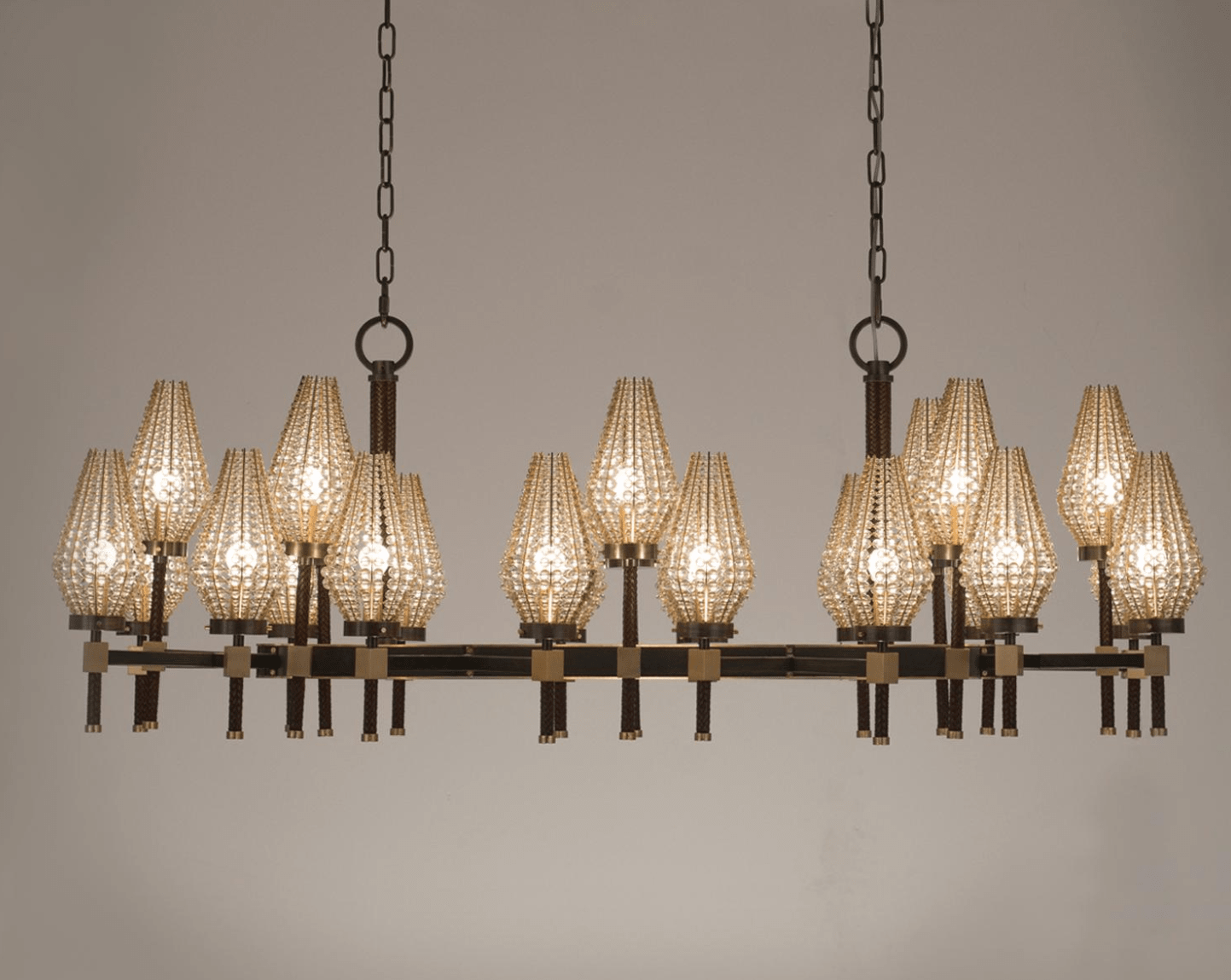 Modern Rectangular Crystal Shade Chandelier for Dining Room - L63"*W27.56"*H31.5"(L160cm*W70cm*H80cm)Blushlighting