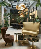 Modern Rock Glass Special Shape Pendant Lighting - D7.87''GoldWarm LightBlushlighting