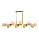Modern Round Alabaster Chandelier - D1400-55"L × 54.9"W × 11.8"HBlushlighting
