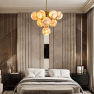 Modern Round Alabaster Chandelier