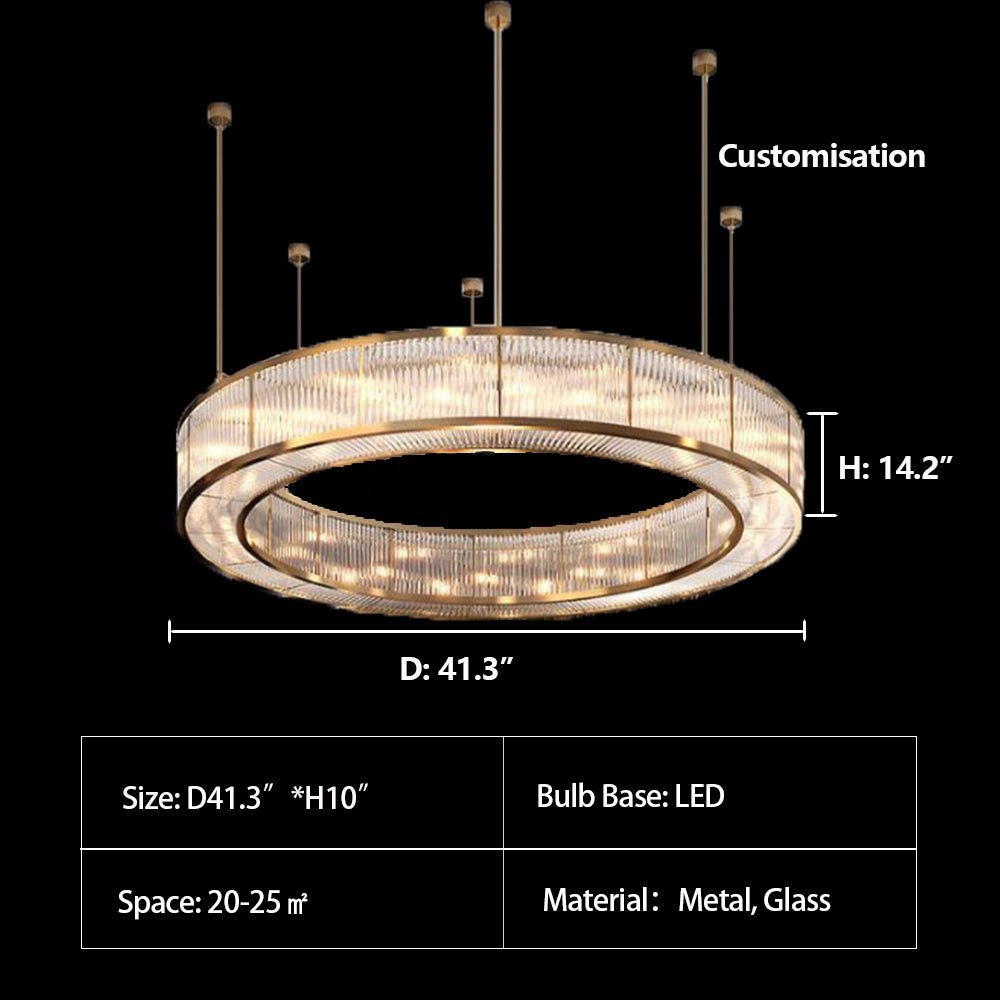 Modern Round Drum Dimmable Chandelier for Living Room/Bedroom - D31.5"*H10"Blushlighting