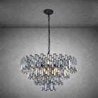 Modern Round K9 Crystal Chandelier - Black31.5inchBlushlighting