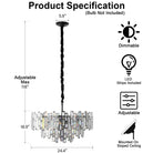 Modern Round K9 Crystal Chandelier - Gold31.5inchBlushlighting