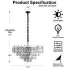 Modern Round K9 Crystal Chandelier - Gold31.5inchBlushlighting