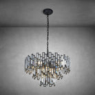 Modern Round K9 Crystal Chandelier - Black24.4inchBlushlighting