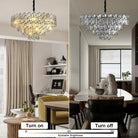 Modern Round Luxury K9 Crystal Chandelier for Dining Room Entryway Foyer - Blushlighting