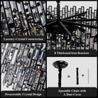 Modern Round Luxury K9 Crystal Chandelier for Dining Room Entryway Foyer - Blushlighting