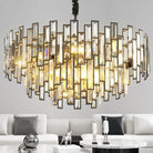 Modern Round Luxury K9 Crystal Chandelier for Dining Room Entryway Foyer - Blushlighting