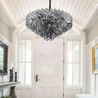Modern Round Luxury K9 Crystal Chandelier for Dining Room Entryway Foyer - 38.5 inchBlushlighting