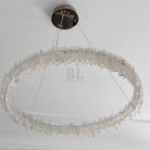 Modern Round Natural Stone Crystal Chandelier - D23.6"*H4.72"(D60cm*H12cm)Blushlighting