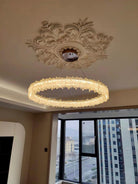 Modern Round Natural Stone Crystal Chandelier - D23.6"*H4.72"(D60cm*H12cm)Blushlighting