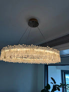 Modern Round Natural Stone Crystal Chandelier - D23.6"*H4.72"(D60cm*H12cm)Blushlighting