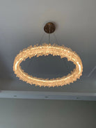 Modern Round Natural Stone Crystal Chandelier - D23.6"*H4.72"(D60cm*H12cm)Blushlighting