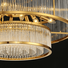 Modern Round/Rectangular Glass Rods Chandelier - Rectangular/L59.1"*H11.8"Warm LightBlushlighting
