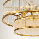 Modern Round/Rectangular Glass Rods Chandelier - Rectangular/L59.1"*H11.8"Warm LightBlushlighting