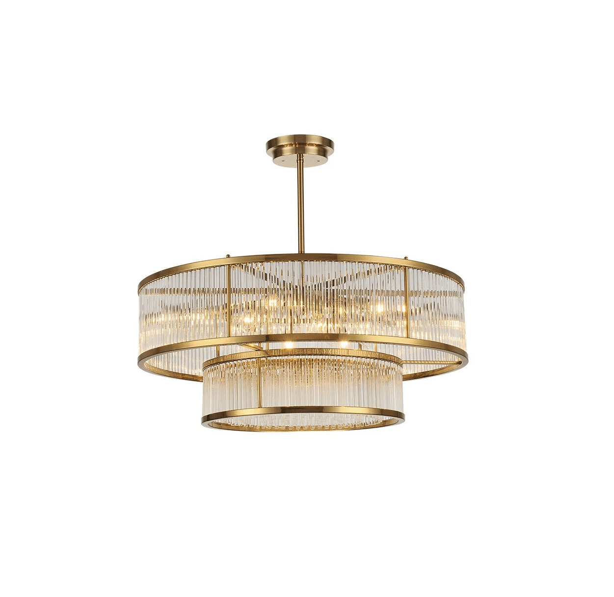 Modern Round/Rectangular Glass Rods Chandelier - Rectangular/L59.1"*H11.8"Warm LightBlushlighting
