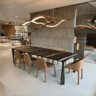 Modern Simple Aluminum Waving Chandelier - Blushlighting