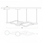 Modern Simple Aluminum Waving Chandelier - L31.5"*W2"*H11.8" singleWarm LightBlushlighting