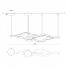 Modern Simple Aluminum Waving Chandelier - Blushlighting