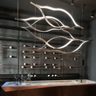 Modern Simple Aluminum Waving Chandelier - Blushlighting