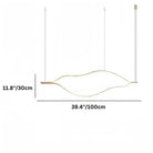 Modern Simple Aluminum Waving Chandelier - L31.5"*W2"*H11.8" singleWarm LightBlushlighting