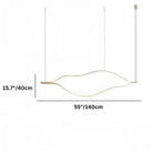 Modern Simple Aluminum Waving Chandelier - L31.5"*W2"*H11.8" singleWarm LightBlushlighting